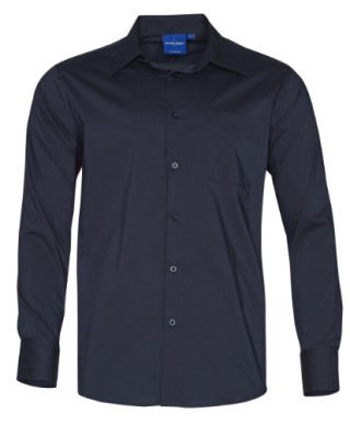 Men's Teflon Executive Long Sleeve-Navy:Navy