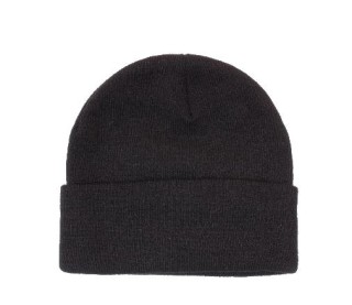 Acrylic Beanie-Toque:Black