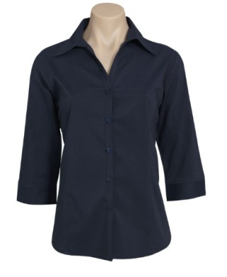 Ladies Metro 3/4 Shirt:Navy